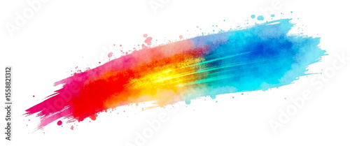 Vector beautiful watercolor splash isolated paint stroke  