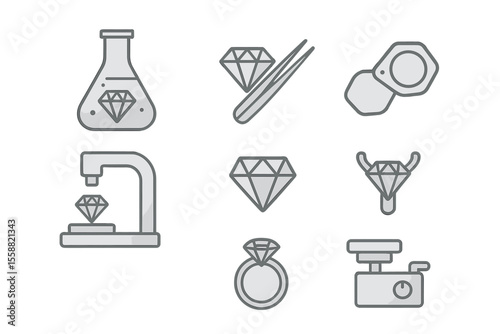 Laboratory equipment used for synthetic diamond creation showcased in a clean and organized layout