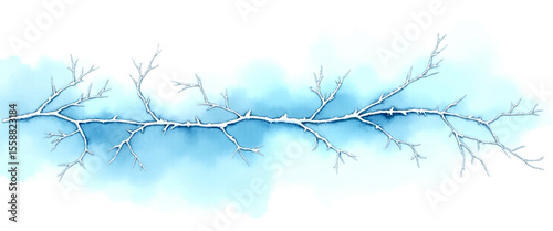 Vector branches of a tree brush stroke 