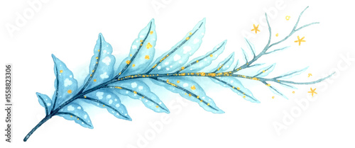 Vector branches of a tree brush stroke 