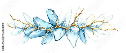 Vector branches of a tree brush stroke 