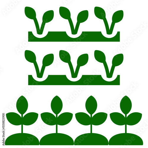 vector image illustration of agricultural seed growth icon