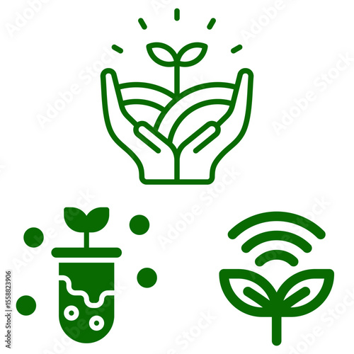 sustainable agriculture industry icon vector image illustration