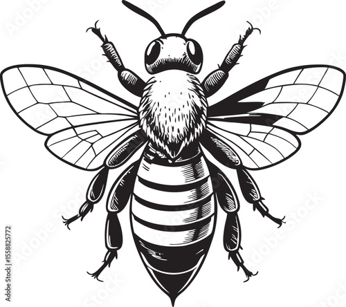 A collection of whimsical and stylized bee illustrations