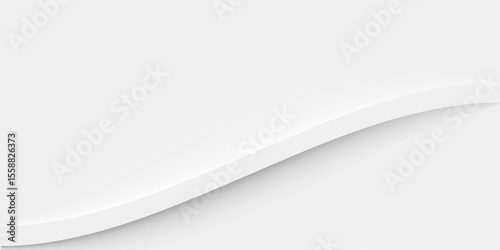 Fototapeta Naklejka Na Ścianę i Meble -  White 3d shelf on the wall.
