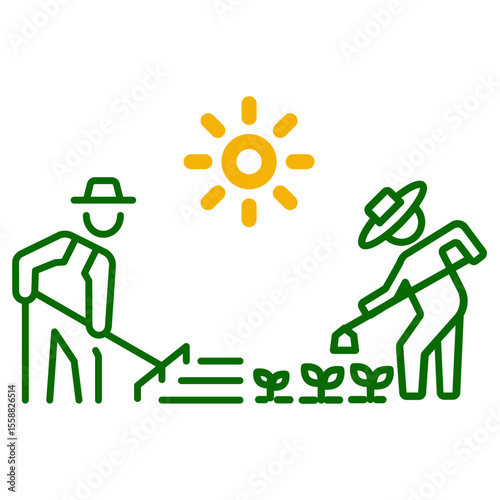 illustration of vector image of farming icon