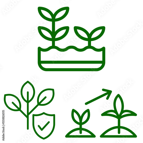 vector image illustration of agricultural seed growth icon