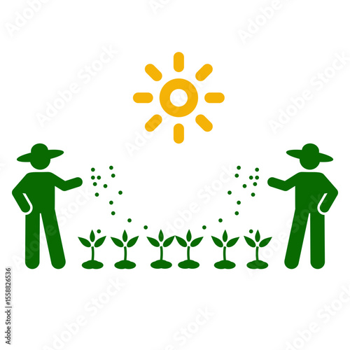 illustration of vector image of farming icon