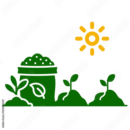illustration of vector image of farming icon