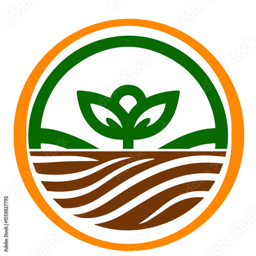 agriculture industry logo vector image illustration