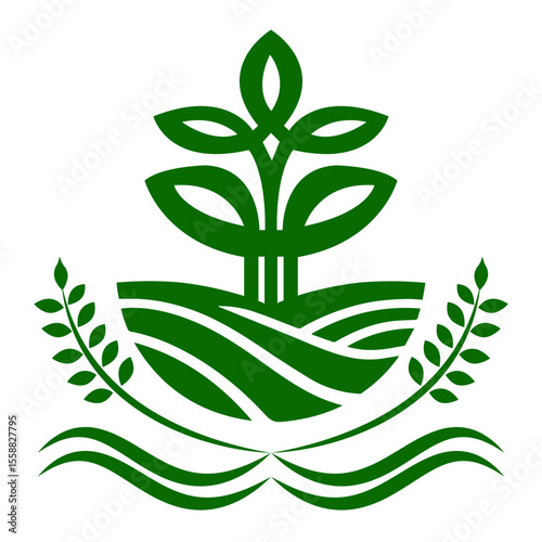agriculture industry logo vector image illustration