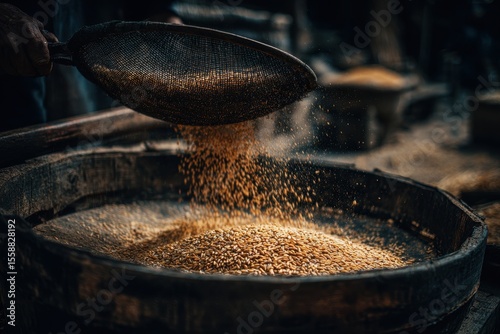 Agricultural Tools: Sifting Wheat and Cultivating Cereal on the Farm