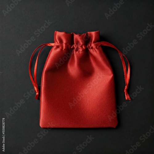 Ribbon-tied pouch and watch box top view.