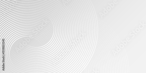 Clean White Circle Line Abstract Background. Suit for banner, web, brochure