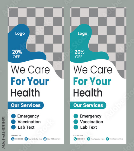   Health care medical roll up banner 
