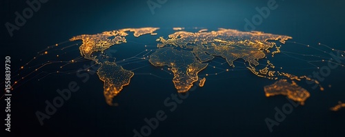 World map emphasizing america for global network