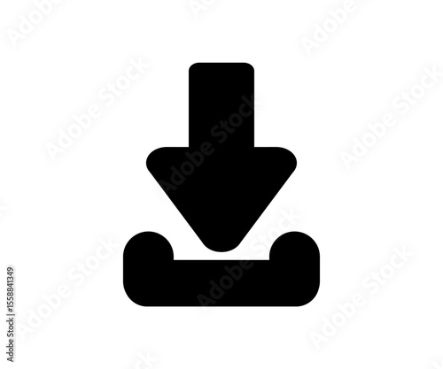 Download icon. Download button vector design and illustration.
