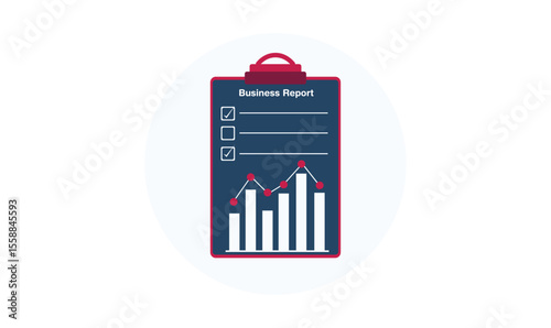 Business report clipboard design icon
