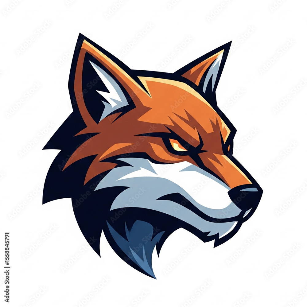 Obraz premium fox logo vector 2
