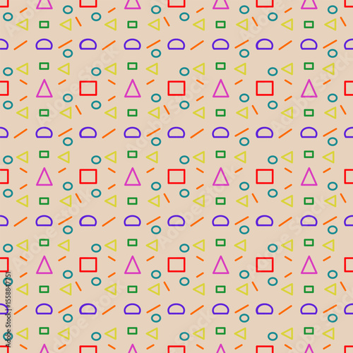 Seamless pattern of printing geometric forms square and lines texture  for wallpaper, fabric,wrapping paper,notebook cover,clothing,backdrop and stationary.