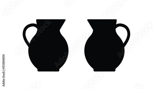 simple vase illustration The shape of the vase is symmetrical and classic.