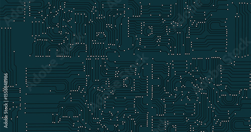 Abstract Technology Background , blue circuit board pattern. 