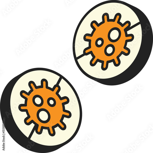 Bacteria or Virus Vector Icon