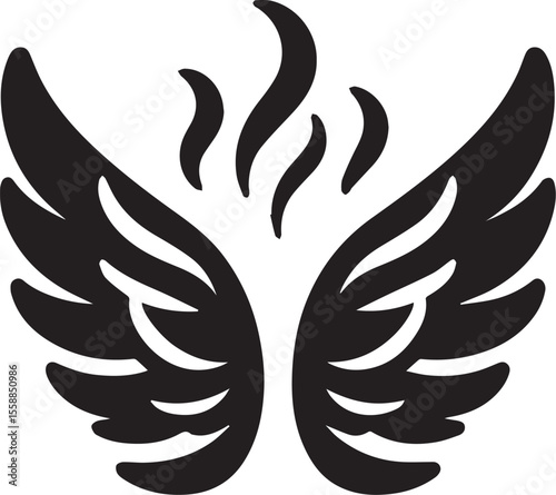 wings vector logo Silhouette