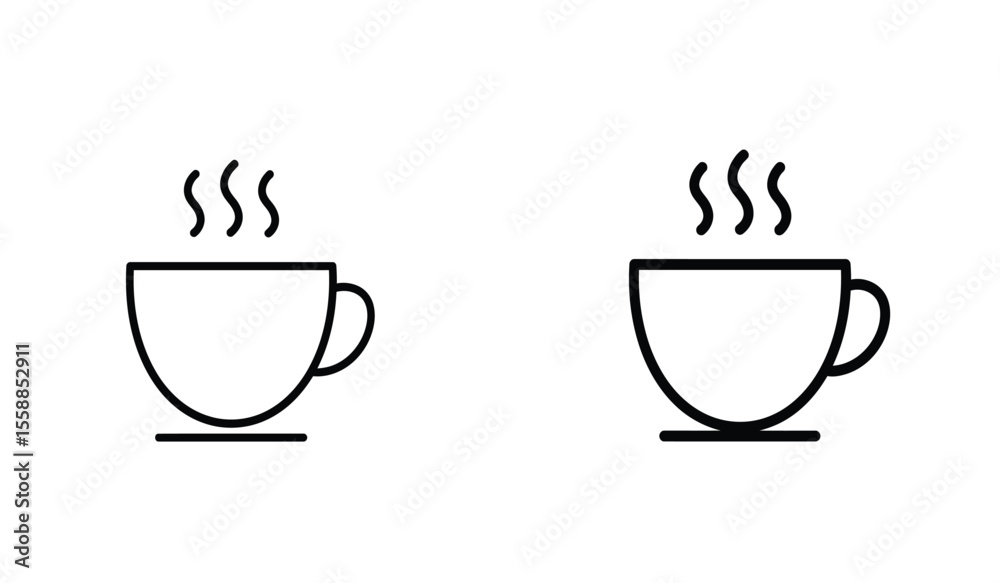 Obraz premium Coffee vectors icons graphics set