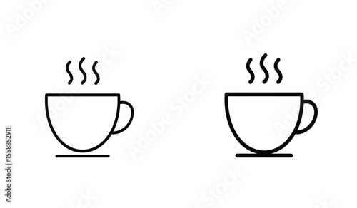 Coffee vectors icons graphics set