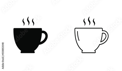 Coffee vectors icons graphics set