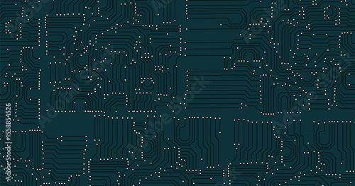 Digital Circuit Background. Texture of Processor, Motherboard - Illustration Vector