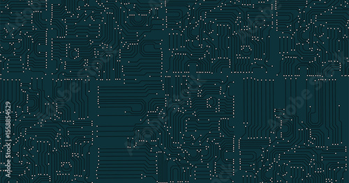 Digital Circuit Background. Texture of Processor, Motherboard - Illustration Vector