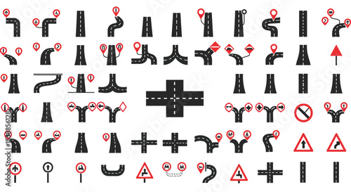 Driving and Road Situations Icons Collection