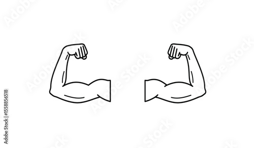 Male arm lift surgery glyph icon. Brachioplasty for men. Plastic surgery for man. Surgical arm reshaping. Silhouette symbol. Negative space. Vector isolated illustration