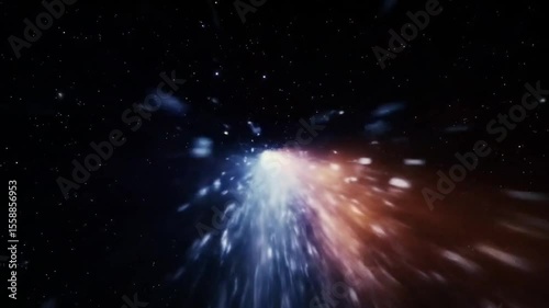 Cometary tail in deep space