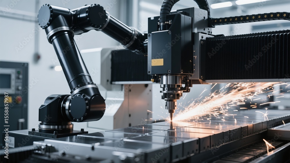 Fototapeta premium CNC lathes, milling machines, machine tools, Industrial, manufacturing, machinery, intelligent manufacturing