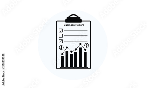 Business report clipboard icon