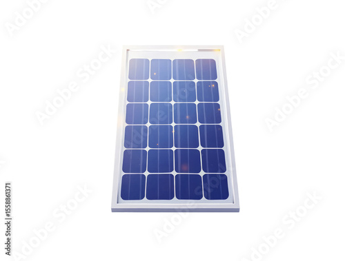 Solar Panel with a Subtle Glow Emanating from Its Edges