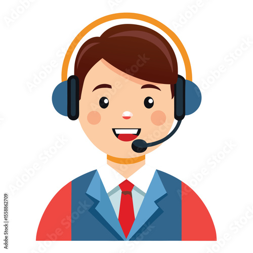 Operator helping client via call