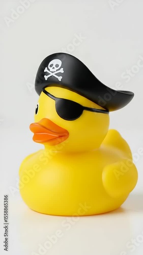 Collection of Yellow Rubber Ducks dressed as Pirates, great for backgrounds and designs