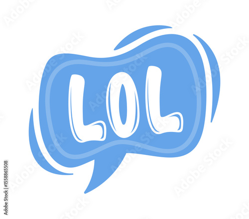 Lol humor phrase speech bubble