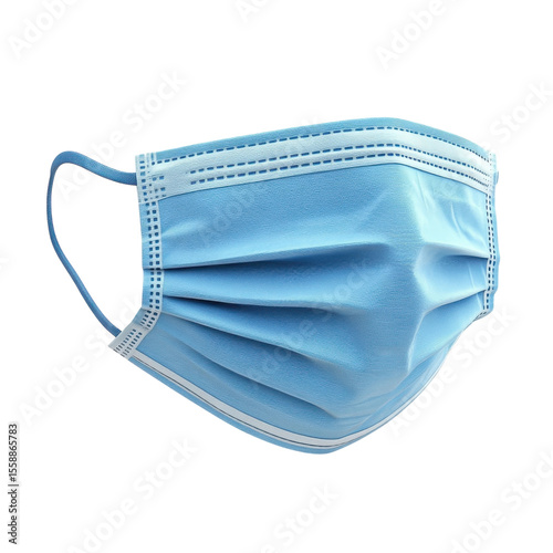 Protective Face Mask Light Blue Surgical Medical Mask Pandemic Virus Covid on transparent background