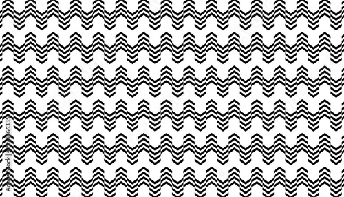 Black and white seamless geometric pattern with sharp arrows shape for sporty and modern background. Fully editable vector element. Vector Format Illustration 