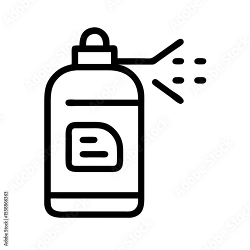 Air freshener spray bottle in simple vector linear design  