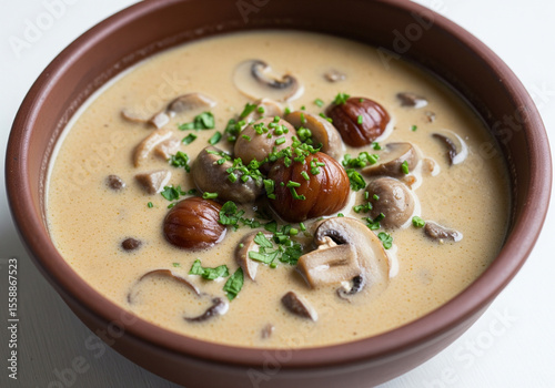 Soupe Crémeuse Champignons & Châtaignes : Le Goût de l'Automne