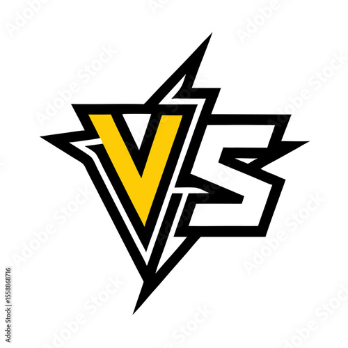 Versus Logo Design: Bold V vs S Graphic
