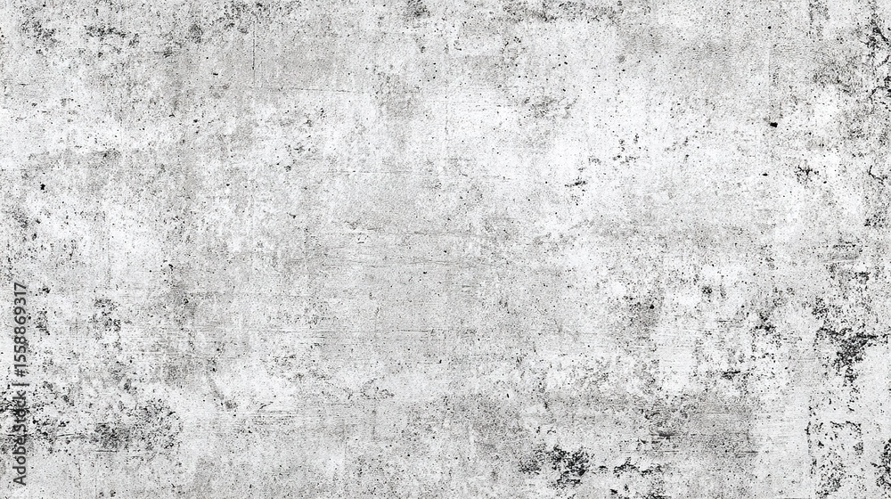 Fototapeta premium Concrete texture with smooth and rough surfaces on white background, top view in ultra-realistic style.