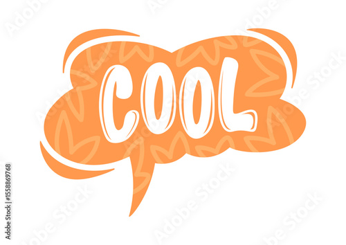 Cool message speech bubble cartoon