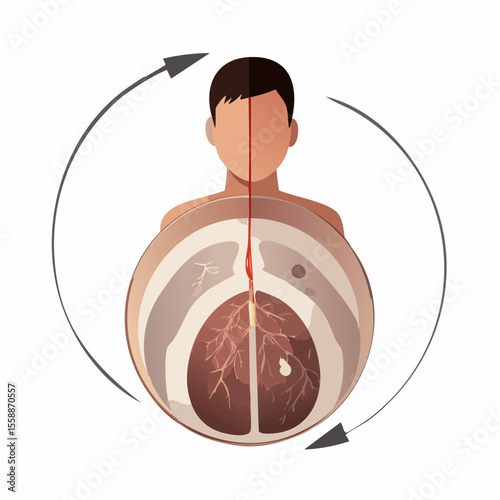 Man with bow and arrow vector illustration icon, person symbol